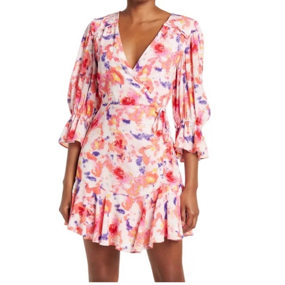 Betsy Johnson NWT Pink Yarrow Floral Ruffle Dress (size 6)